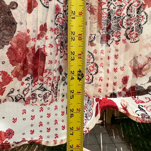 Abercrombie & Fitch 🌸🌺 BEAUTIFUL Floral Top Blouse Sheer size Large - Picture 11 of 12